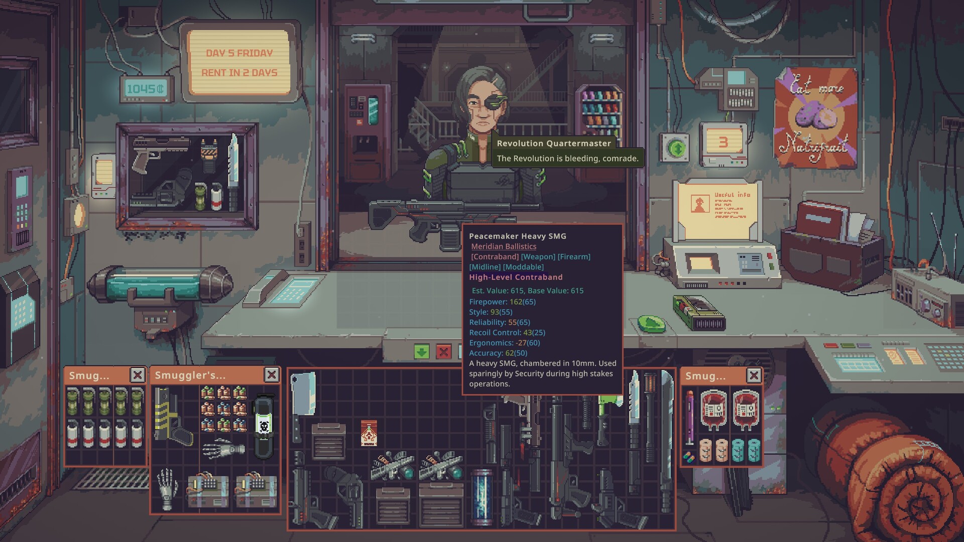 Probably Stolen - shop guide - station customers from different factions at the counter
